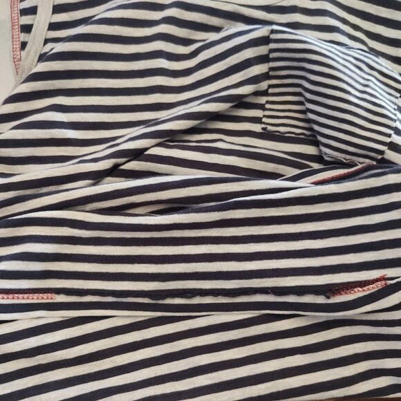 VonZipper Mens Gray Blue/Black Stripe Tank Top Size M Pocket Summer Cotton Blend - Picture 15 of 15